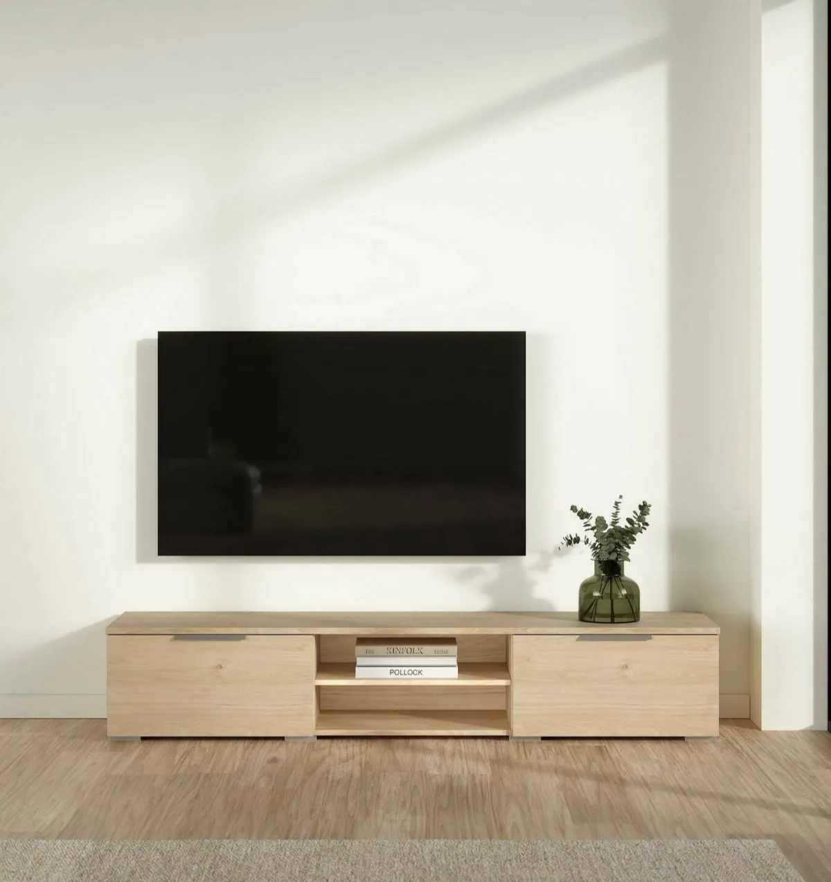 Mobili Porta Tv > Dmora Mobile TV rovere 172x39x33h cm in legno - Ammiro Marrone Rovere