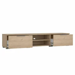 Mobili Porta Tv > Dmora Mobile TV rovere 172x39x33h cm in legno - Ammiro Marrone Rovere