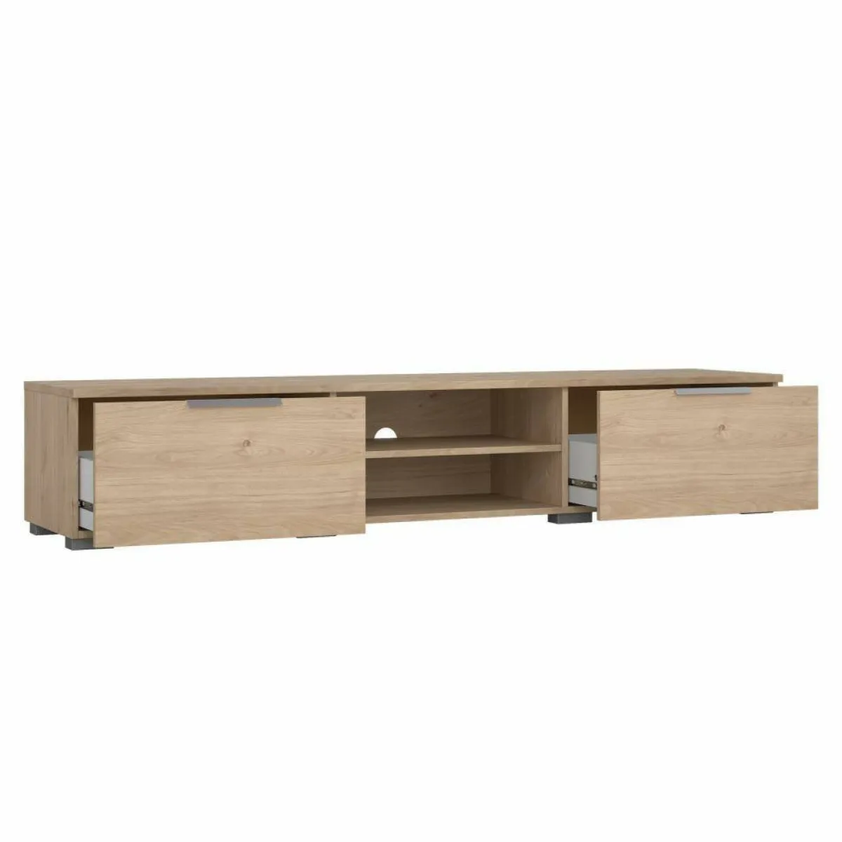 Mobili Porta Tv > Dmora Mobile TV rovere 172x39x33h cm in legno - Ammiro Marrone Rovere