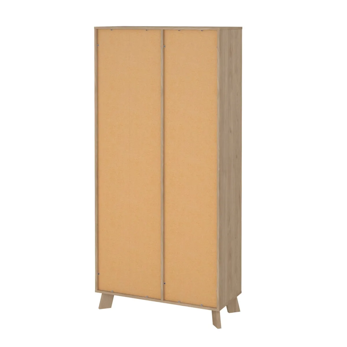 Vetrine > Dmora Mobile vetrina 2 ante 88x39x188h cm rovere e bianco - Mirinae Bianco, Marrone Rovere