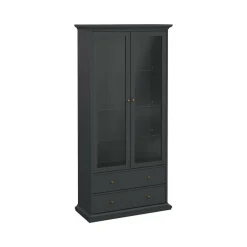 Vetrine > Dmora Mobile vetrina cucina classico 2 ante 96x41x200h cm - Honore Grigio