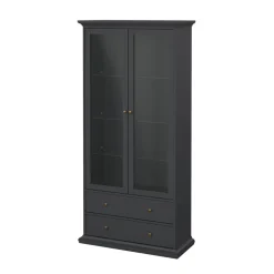 Vetrine > Dmora Mobile vetrina cucina classico 2 ante 96x41x200h cm - Honore Grigio