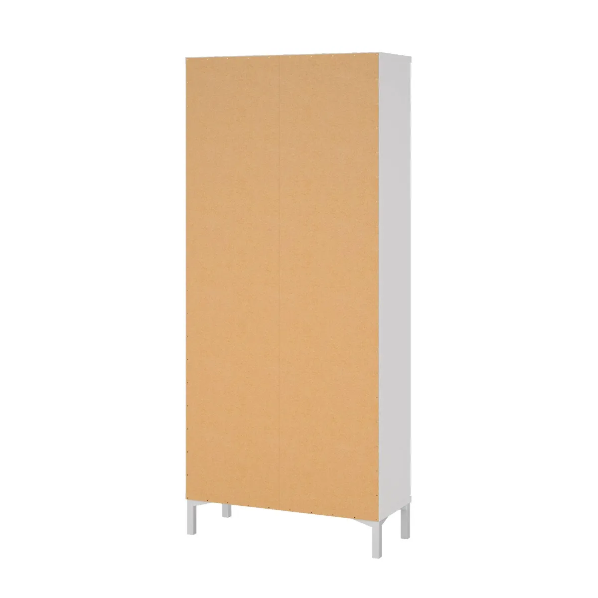 Vetrine > Dmora Mobile vetrina luminoso 2 ante 88x36x202h cm - Wutip Bianco