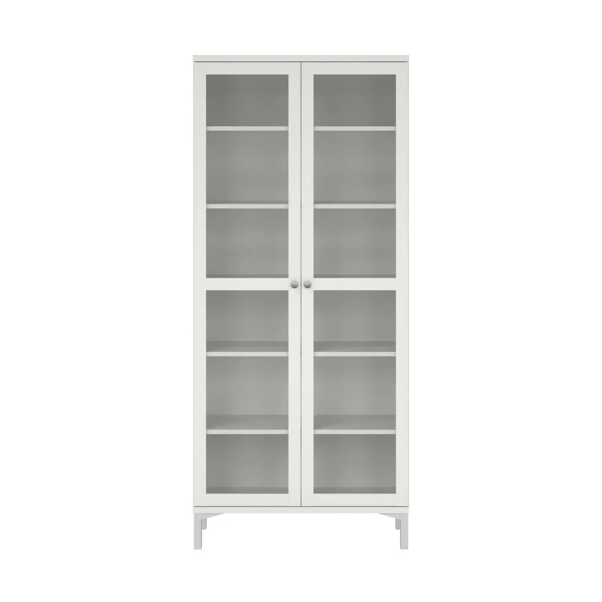 Vetrine > Dmora Mobile vetrina luminoso 2 ante 88x36x202h cm - Wutip Bianco