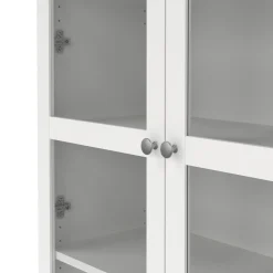 Vetrine > Dmora Mobile vetrina luminoso 2 ante 88x36x202h cm - Wutip Bianco