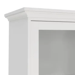 Mobile vetrina vintage 2 ante 96x41x200h cm bianco - Honore
