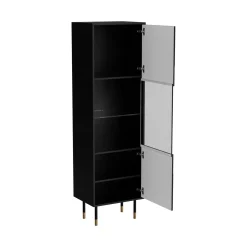 Mobile vetrina 54x40x180h cm nero e oro - Ippoliti