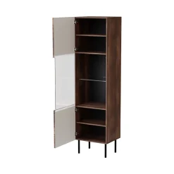 Vetrine > Dmora Mobile vetrina 50x40x187h cm noce - Triulzi Marrone Noce
