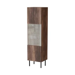Vetrine > Dmora Mobile vetrina 50x40x187h cm noce - Triulzi Marrone Noce
