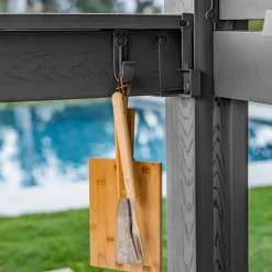 Casette Da Giardino > Dmora Oggettistica Chiosco per Grill - Lacon Marrone Noce