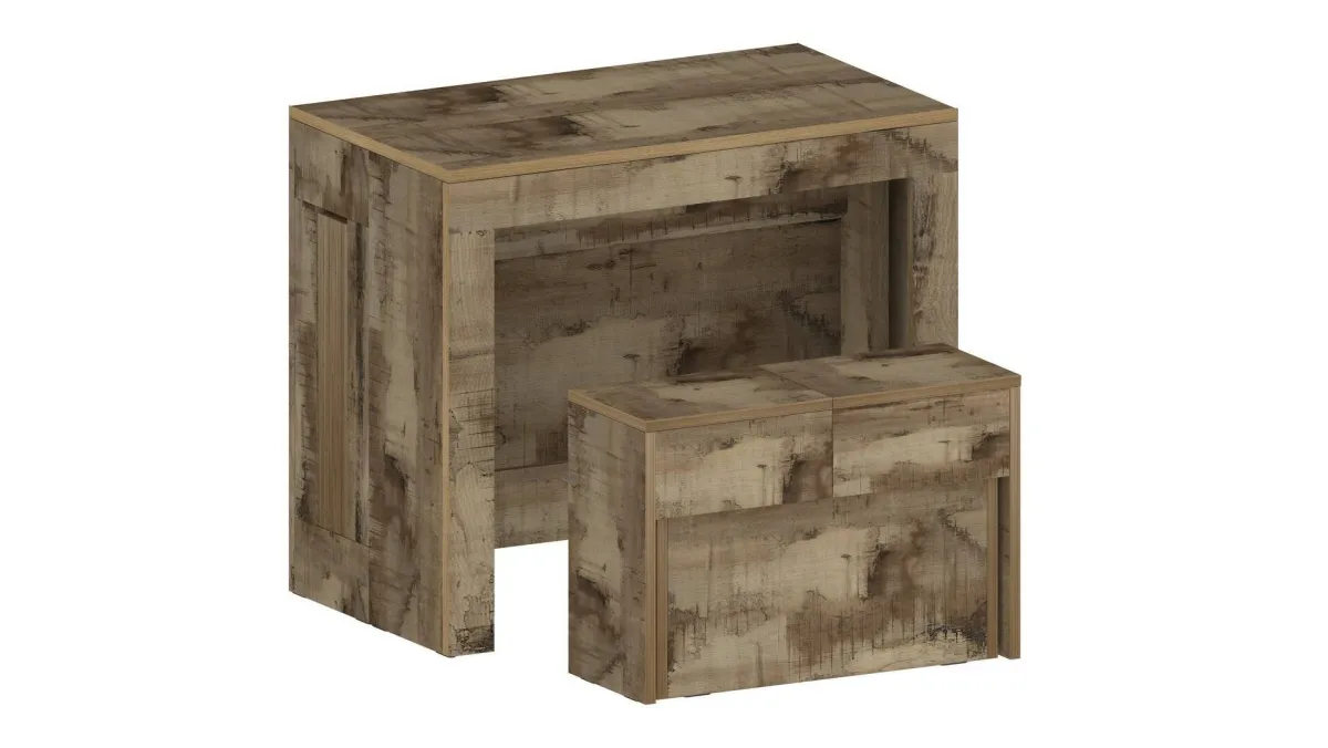 Panche > Dmora Panca allungabile acero 290x25x45h cm - Yutu Marrone Acero