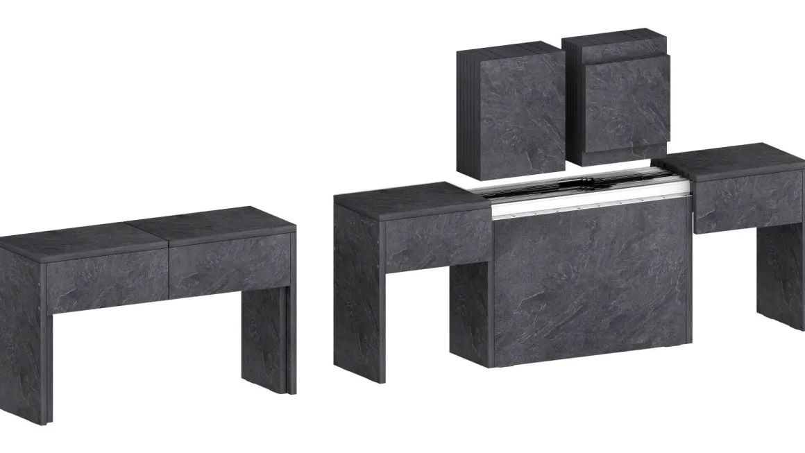 Panca allungabile ardesia 290x25x45h cm - Quedan