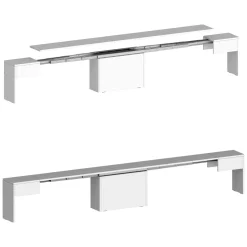 Panche > Dmora Panca allungabile bianca lucida 290x25x45h cm - Yutu Bianco Lucido