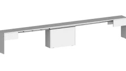 Panche > Dmora Panca allungabile bianca lucida 290x25x45h cm - Yutu Bianco Lucido