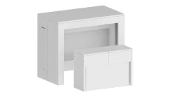 Panche > Dmora Panca allungabile bianca lucida 290x25x45h cm - Yutu Bianco Lucido