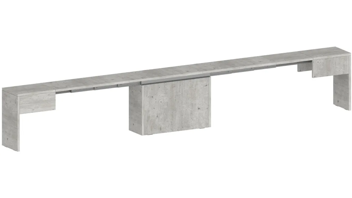 Panca allungabile cemento 290x25x45h cm - Quedan