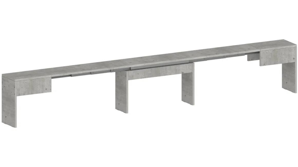 Panca allungabile cemento 290x25x45h cm - Quedan