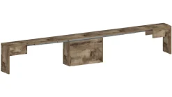 Panche > Dmora Panca allungabile effetto legno acero 290x25x45h cm - Quedan Marrone Acero