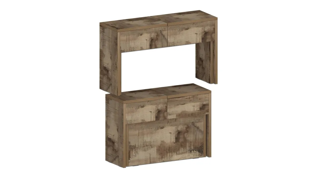 Panche > Dmora Panca allungabile effetto legno acero 290x25x45h cm - Quedan Marrone Acero