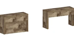 Panche > Dmora Panca allungabile effetto legno acero 290x25x45h cm - Quedan Marrone Acero