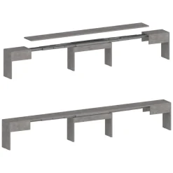 Panca allungabile grigia 290x25x45h cm - Quedan