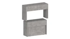 Panca allungabile grigia 290x25x45h cm - Quedan