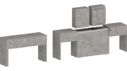 Panca allungabile grigia 290x25x45h cm - Quedan