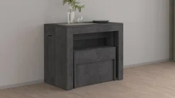 Panche > Dmora Panca ardesia estensibile 290x25x45h cm - Yutu Grigio Ardesia