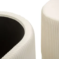 Panca Bianco Crema oro con due Sgabelli, Panca Contenitore Materiale Struttura in Metallo 80x37x42h cm, Colore Seduta Bianco - Soroti