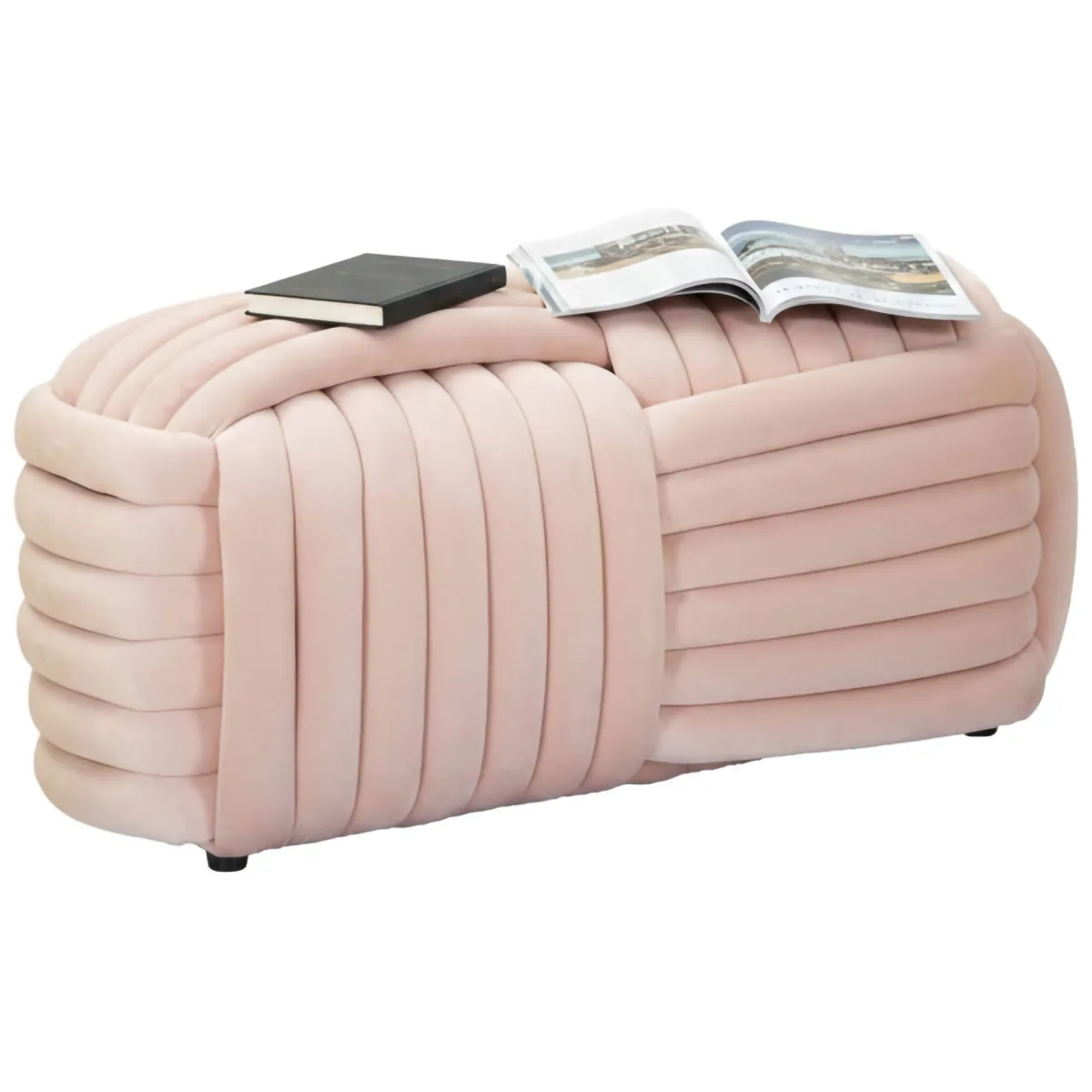 Panche > Dmora Panca design 90x45x45h cm - Calcea Rosa