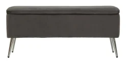 Panca elegante grigia e argento 112x42x50h cm - Aiano