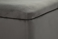 Panca elegante grigia e argento 112x42x50h cm - Aiano