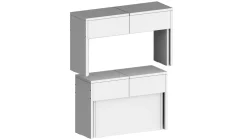 Panche > Dmora Panca estensibile bianca lucida 290x25x45h cm - Quedan Bianco Lucido
