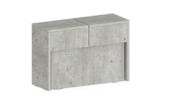 Panca estensibile cemento 290x25x45h cm - Yutu