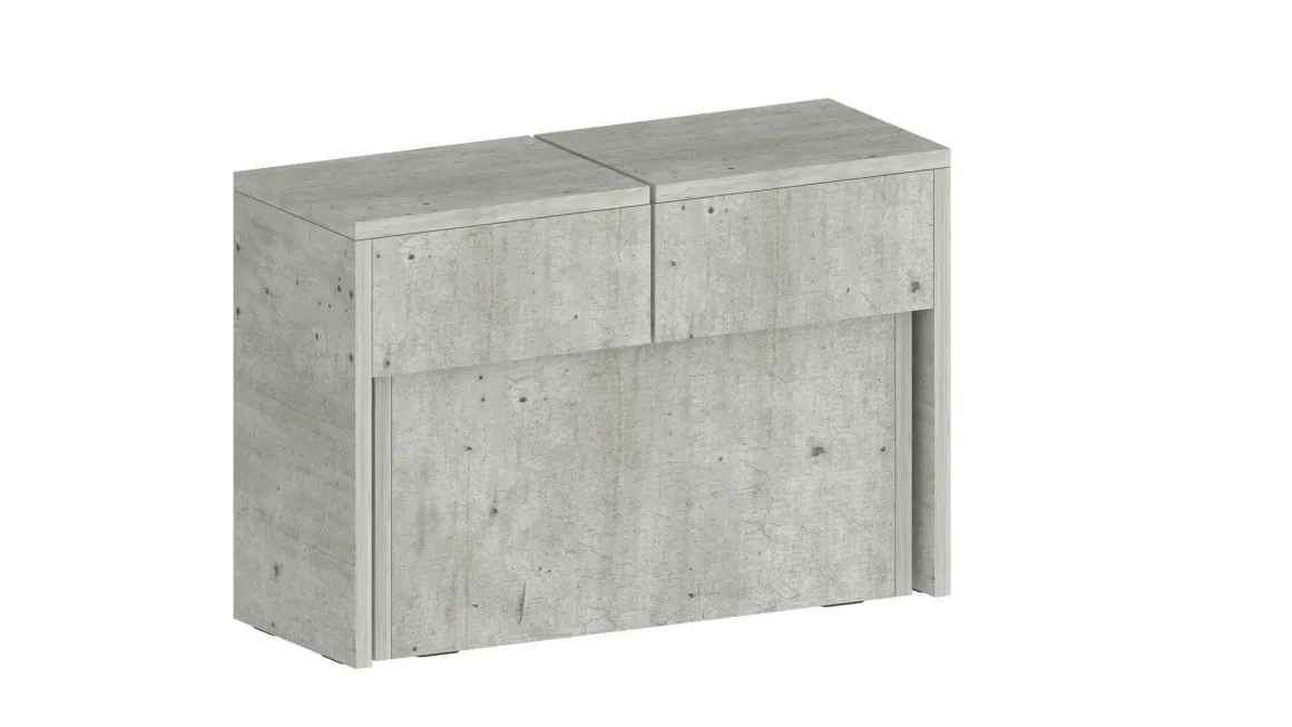 Panca estensibile cemento 290x25x45h cm - Yutu