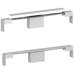 Panche > Dmora Panca estensibile da pranzo bianca lucida 290x25x45h cm - Quedan Bianco
