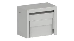 Panche > Dmora Panca estensibile da pranzo bianca lucida 290x25x45h cm - Quedan Bianco