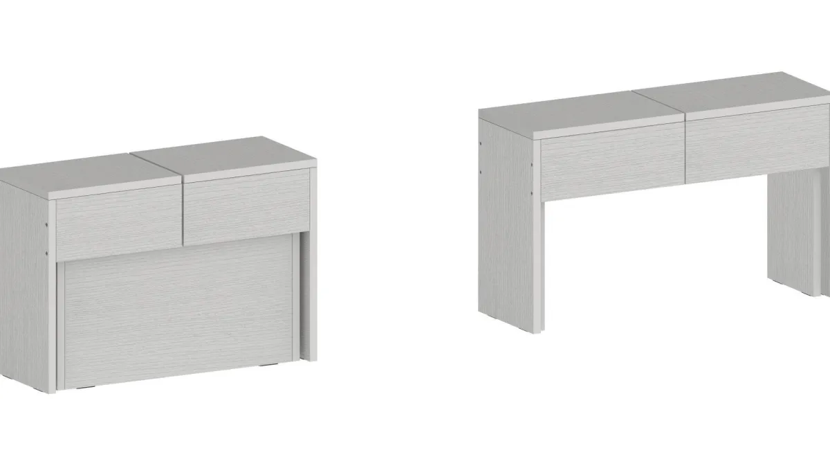 Panche > Dmora Panca estensibile da pranzo bianca lucida 290x25x45h cm - Quedan Bianco