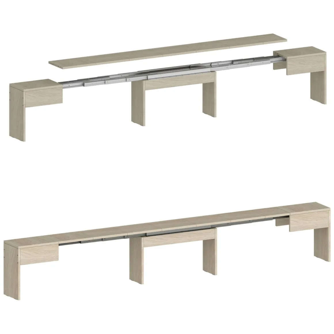 Panca estensibile olmo 290x25x45h cm - Quedan