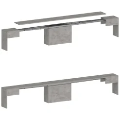 Panche > Dmora Panca grigia allungabile 290x25x45h cm - Yutu Grigio