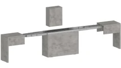 Panche > Dmora Panca grigia allungabile 290x25x45h cm - Yutu Grigio