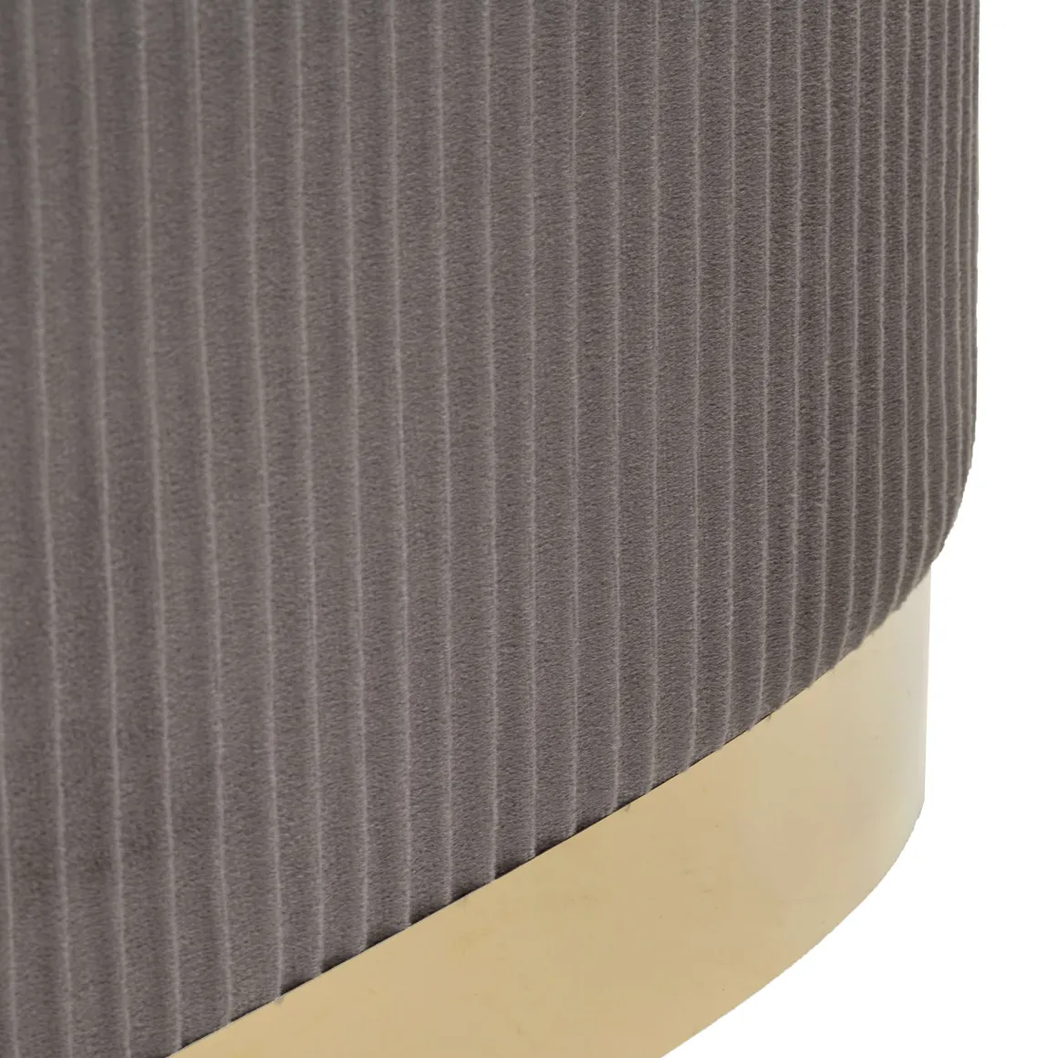 Panca Grigio Scuro oro con due Sgabelli, Panca Contenitore Materiale Struttura in Metallo 80x37x42h cm, Colore Seduta Grigio - Soroti