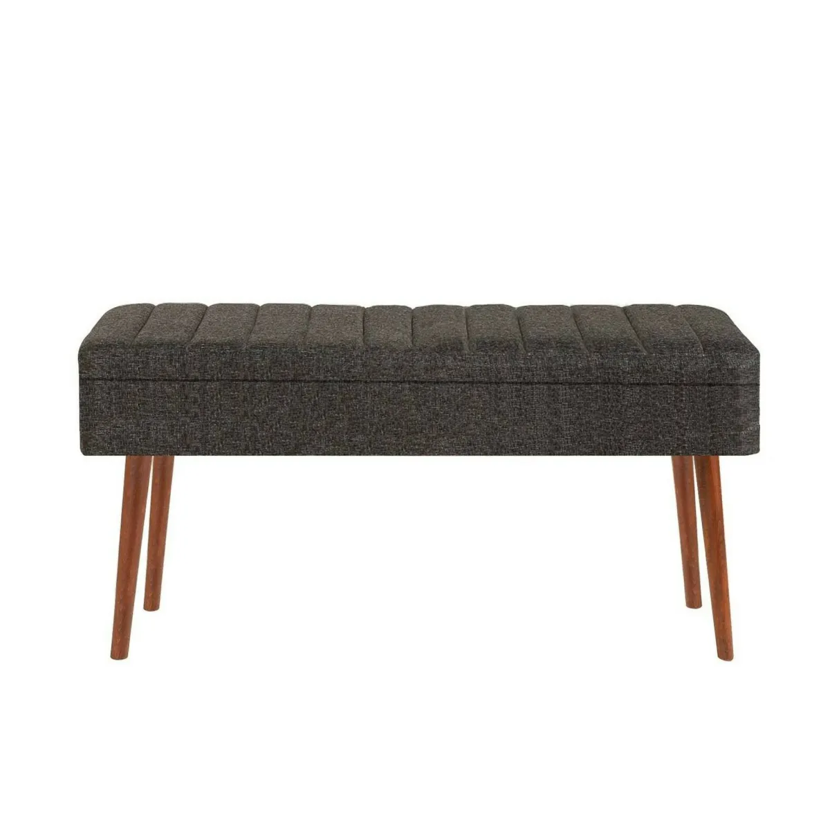 Panche|Salotto > Dmora Panca Marrone Noce Nero Antracite Peso Supportato 130 kg Colore Struttura Nero 105x40x49h cm, Altezza Seduta 40 cm - Falcon Nero Antracite, Marrone Noce