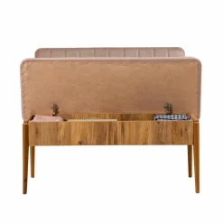 Panche > Dmora Panca Marrone Quercia Rosa Peso Supportato 150 kg Colore Struttura Rosa 110x40x85h cm, Altezza Seduta 51 cm - Salento Rosa, Marrone Quercia