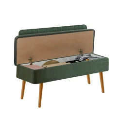 Panca Marrone Quercia Verde Peso Supportato 150 kg Colore Struttura Verde 105x40x85h cm, Altezza Seduta 40 cm - Barthelemy