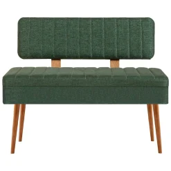 Panca Marrone Quercia Verde Peso Supportato 150 kg Colore Struttura Verde 105x40x85h cm, Altezza Seduta 40 cm - Barthelemy