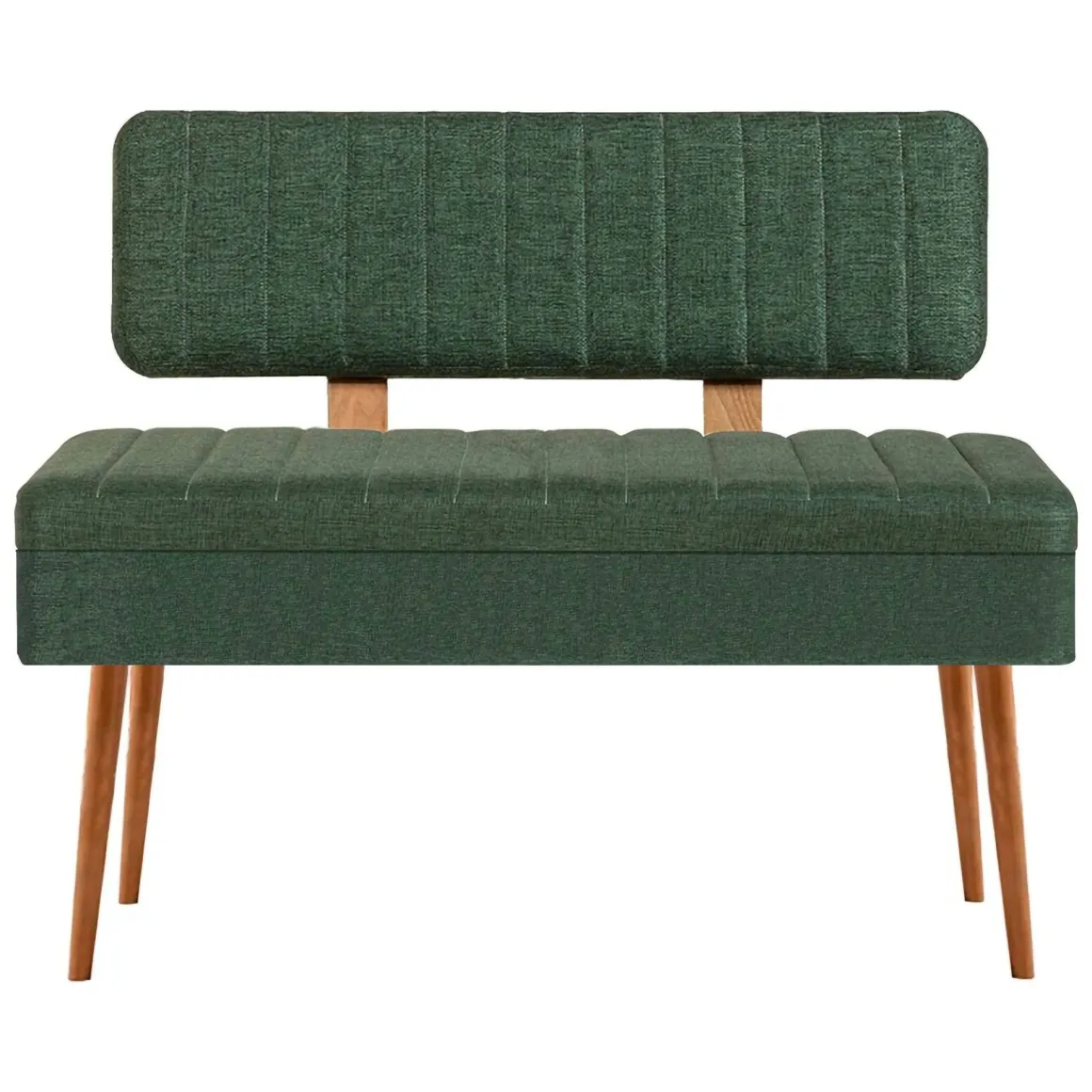 Panca Marrone Quercia Verde Peso Supportato 150 kg Colore Struttura Verde 105x40x85h cm, Altezza Seduta 40 cm - Barthelemy