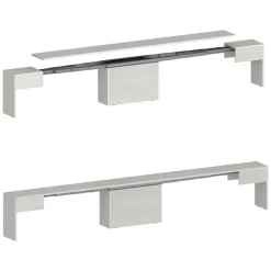 Panca moderna estensibile bianca 290x25x45h cm - Yutu