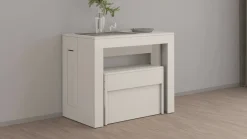Panca moderna estensibile bianca 290x25x45h cm - Yutu