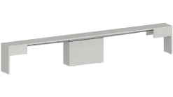 Panca moderna estensibile bianca 290x25x45h cm - Yutu